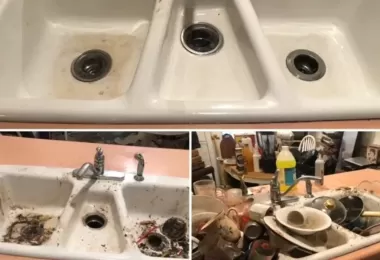 Kitchen Sink Before and After Hoarding Cleaning in Marietta, GA 