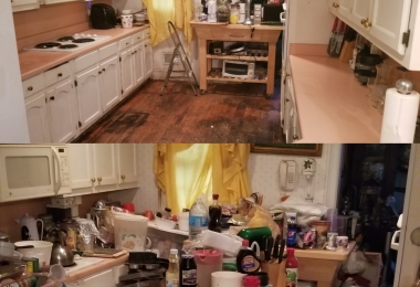 Kitchen Before and After Hoarding Cleaning in Marietta, GA 