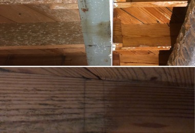Wood Before and After Mold Remediation in Smyrna, GA 