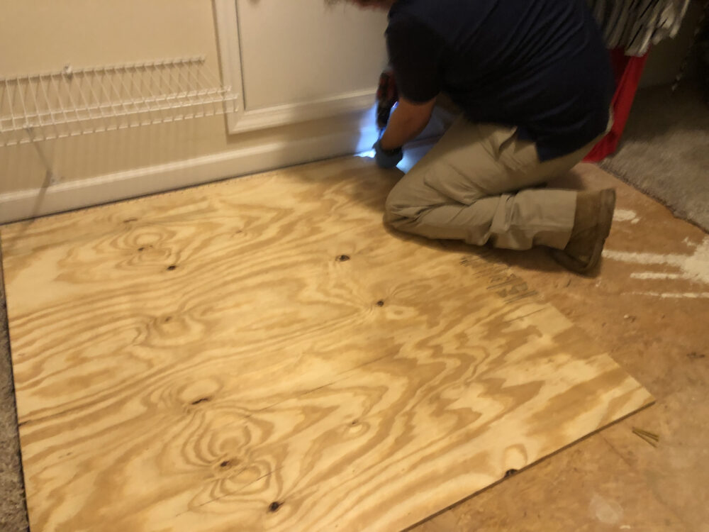 Licensed remediation specialist testing surfaces for meth contamination in Marietta GA home