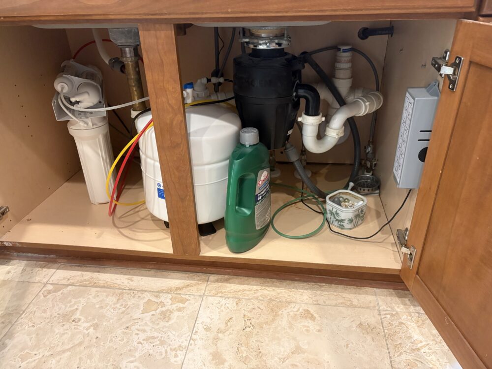 Water Damage Restoration of A Small Leak Under the Kitchen Sink