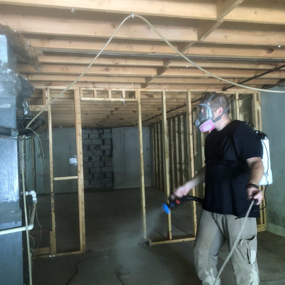 Before and after methamphetamine lab decontamination showing complete cleanup in Marietta GA property