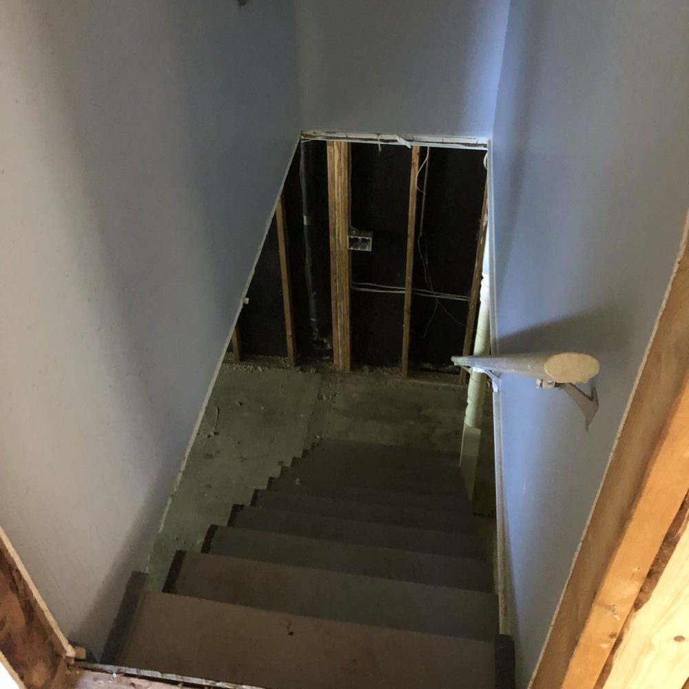 Attic contaminated with mouse droppings before professional cleanup in Marietta Georgia